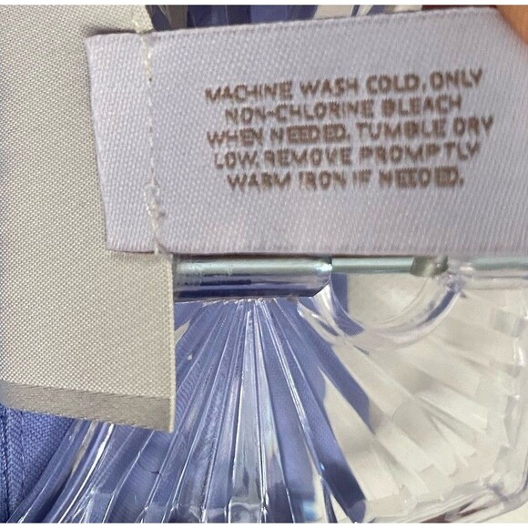 Chicos Non Iron Dress Shirt L/12 Violet Blue Long Sleeve Office Wear Career - Picture 10 of 10